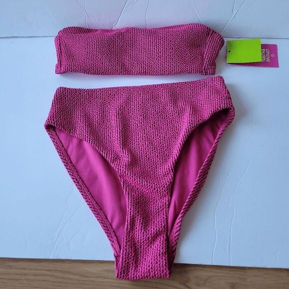 Tabitha Brown pink 2 pc adjustable straps swimming set size S - Picture 3 of 7